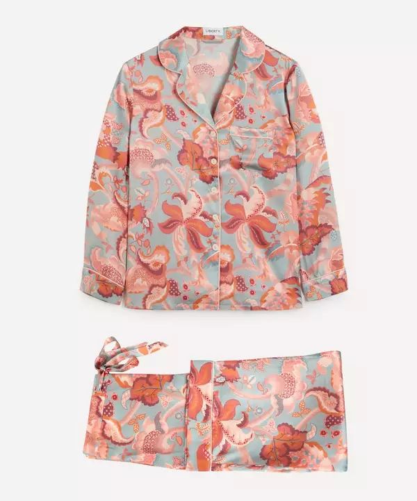 French Brocade Silk Satin Pyjama Set | Liberty London (UK)