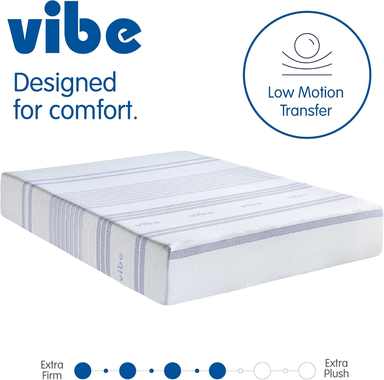 Vibe Gel Memory Foam Mattress, 12-Inch CertiPUR-US Certified Bed-in-a-Box, King, White | Amazon (US)