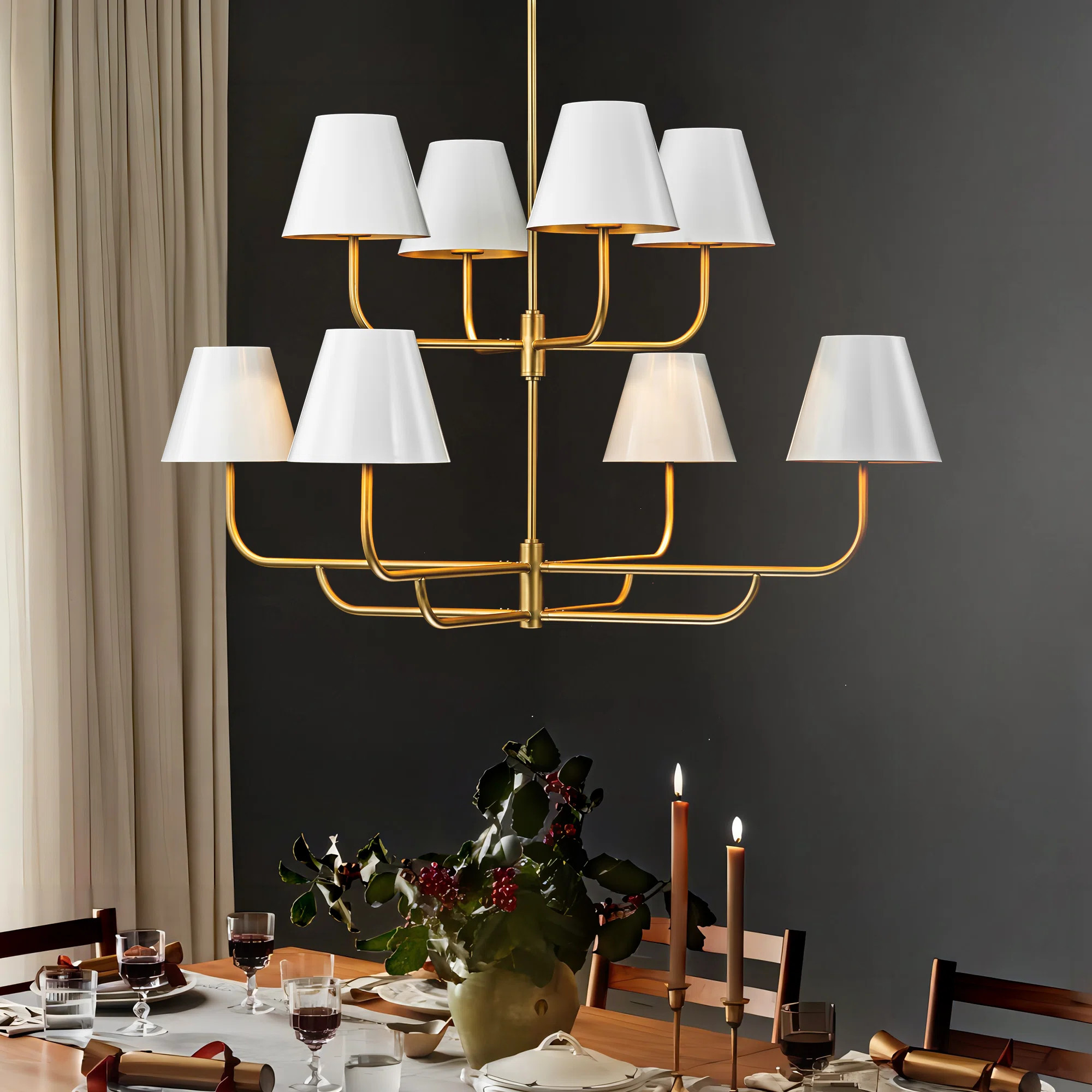 Kelly Clarkson Home Corina 8-Light Dimmable Tiered Chandelier & Reviews | Wayfair | Wayfair North America