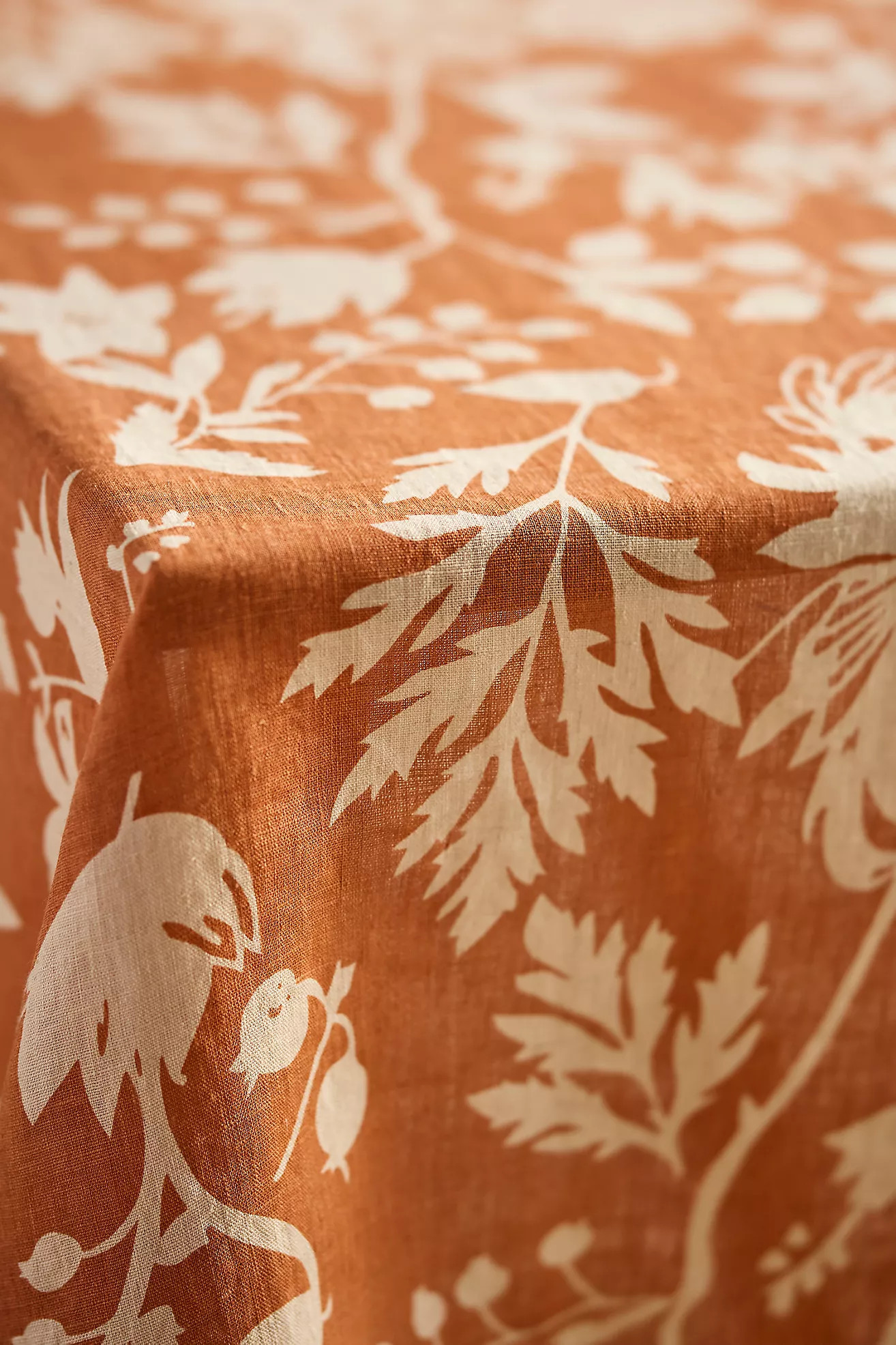 Autumn Botanical Linen Tablecloth | Anthropologie (US)
