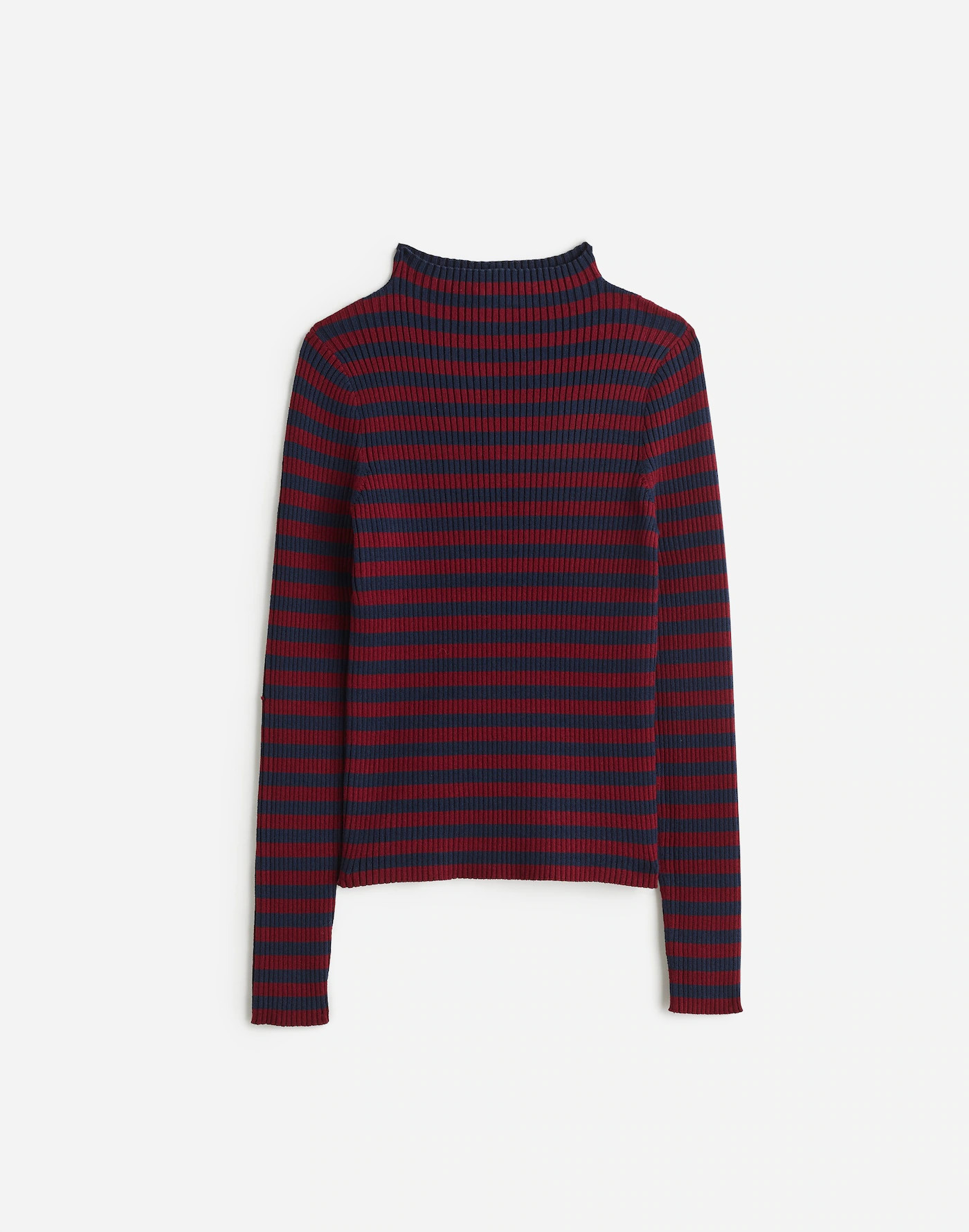 Cotton Mockneck Sweater in Stripe | Madewell | Madewell