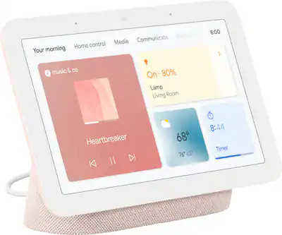 Nest Hub 7” Smart Touchscreen Display with Google Assistant (2nd Gen) - Sand | Best Buy U.S.