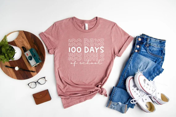 100 Days of School Shirt Boys or Girls Heather Gray 100th Day | Etsy | Etsy (US)
