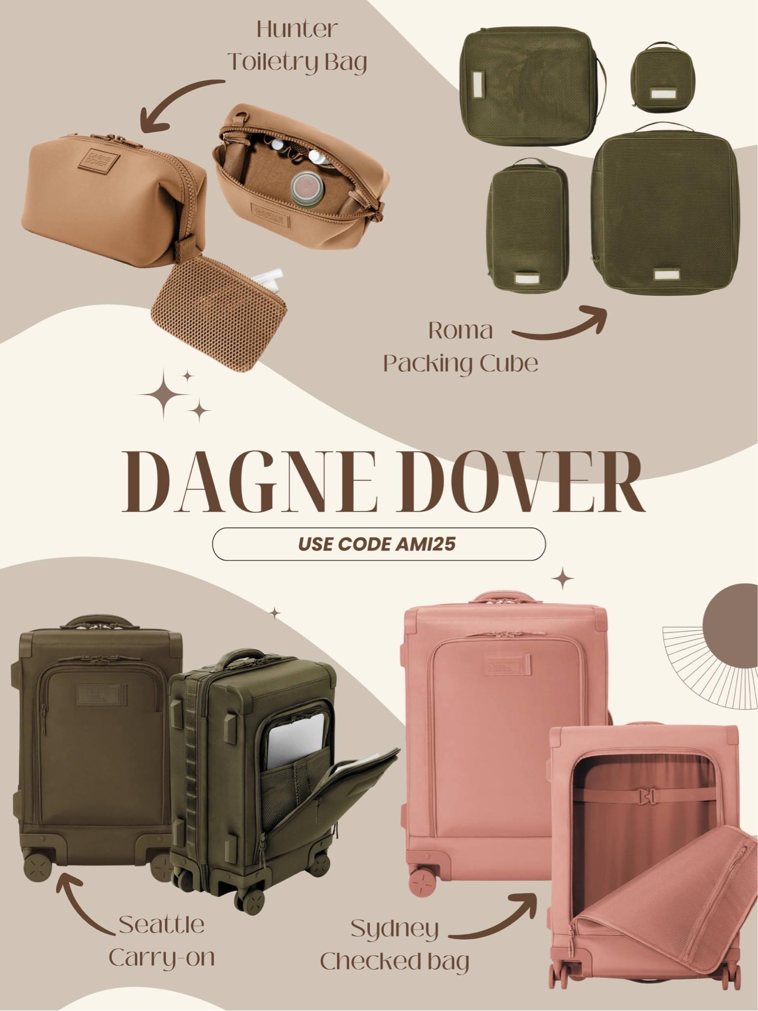 Use code: AMI25 
Absolutely love Dagne Dovers luggage, so reliable and love their colours! They’re also doing so much to help out with the wildfires! Check them out! 

#LTKStyleTip #LTKTravel #LTKFamily
