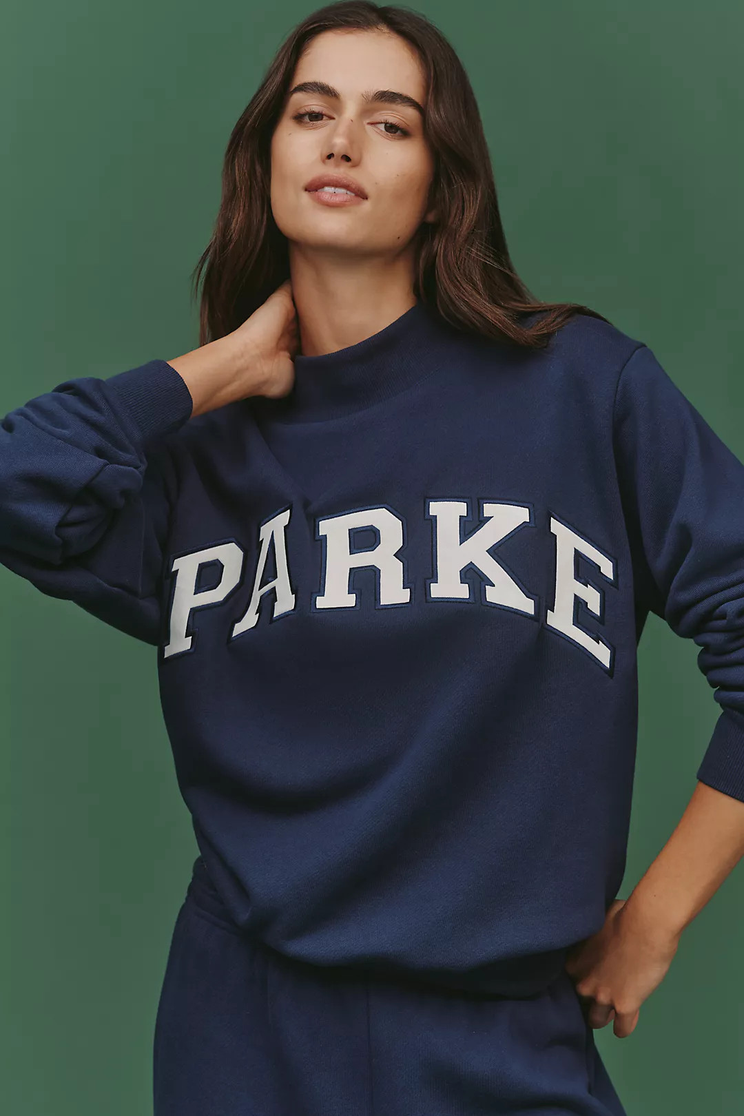 PARKE Varsity Mock-Neck Sweatshirt | Anthropologie (US)