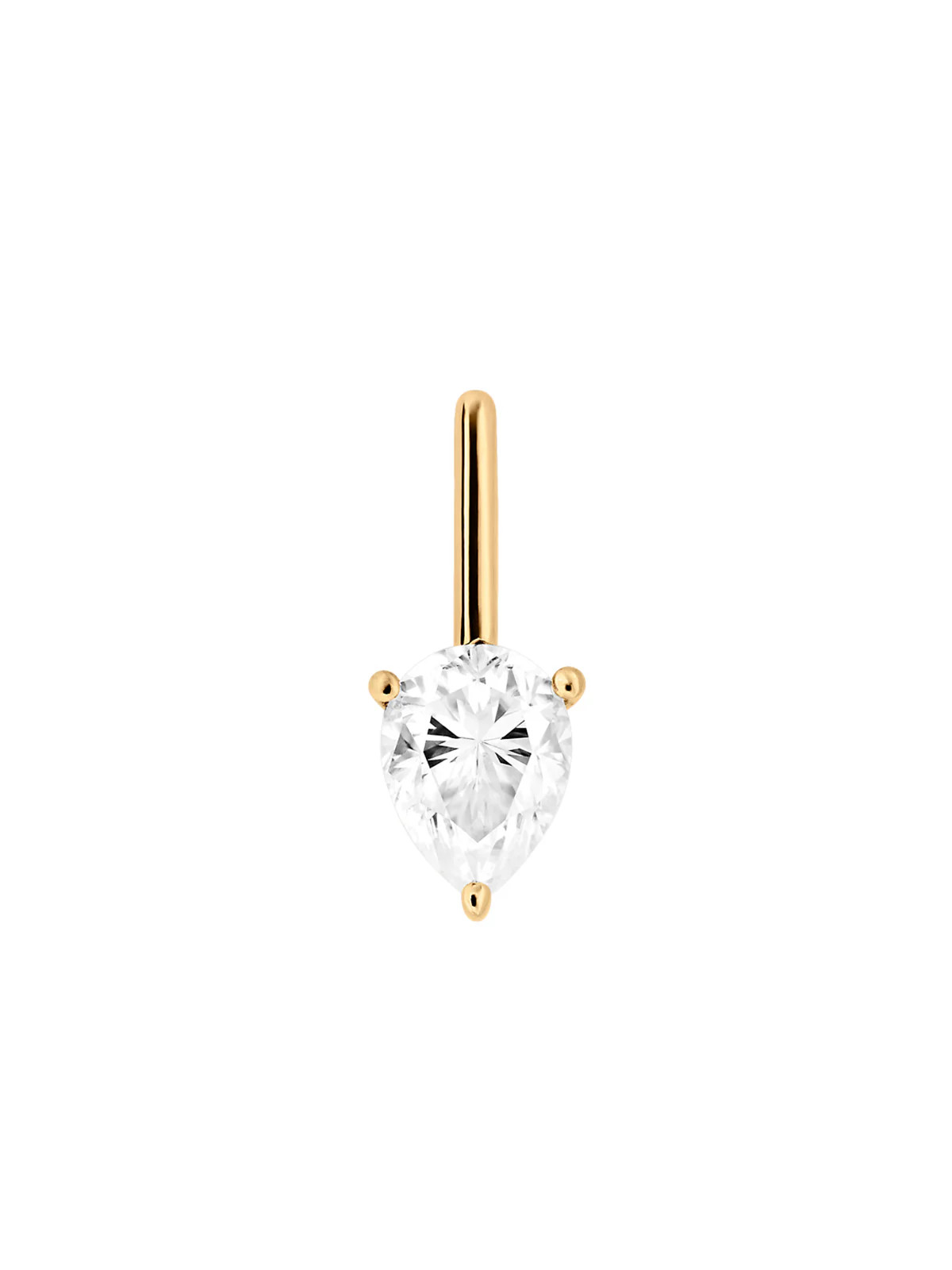 HENDRY PEAR-CUT BAR STUD EARRING IN MOISSANITE | Dorsey