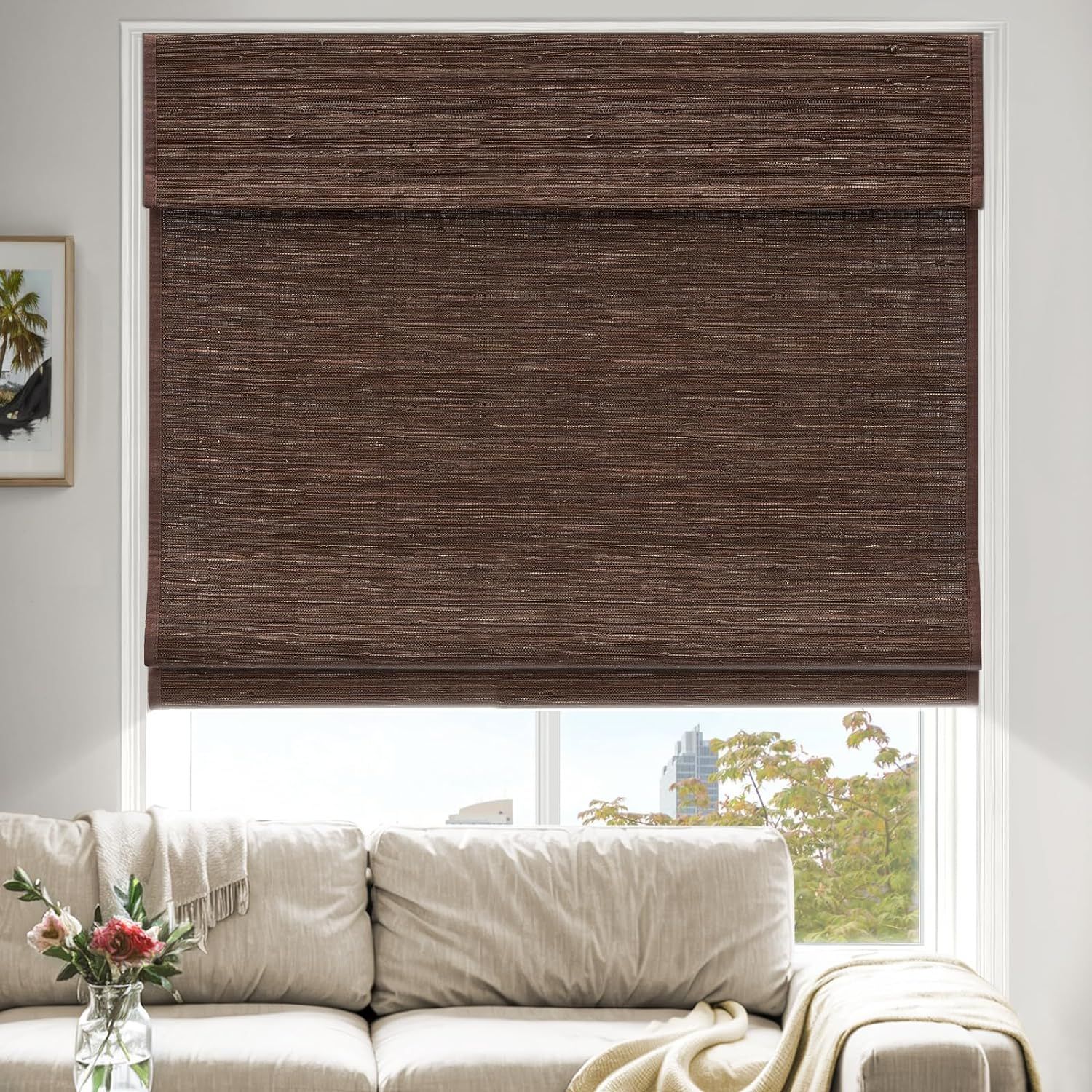 MiLin Roman Shades for Windows Cordless Privacy Linen Blackout Roman Window Shades Blinds for Win... | Amazon (US)