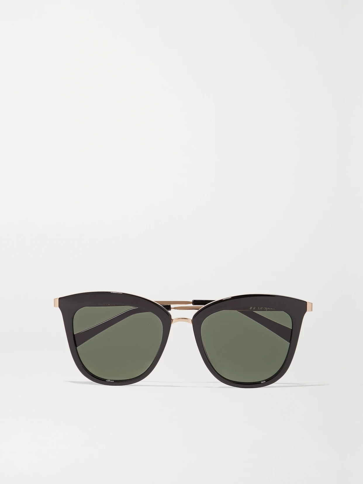 Le Specs - Caliente Cat-eye Acetate And Gold-tone Sunglasses - Black | NET-A-PORTER (US)
