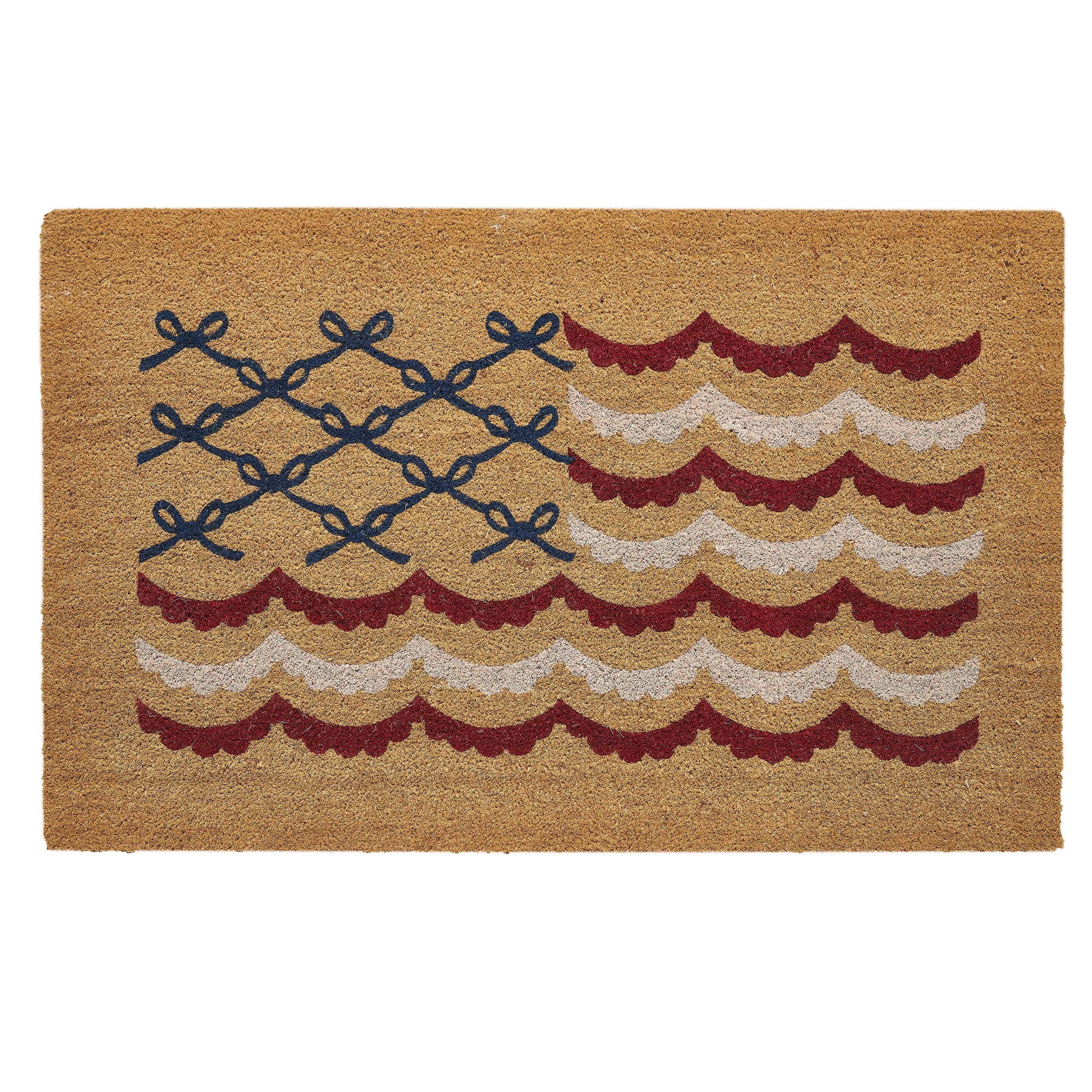 Bow Flag Coir Outdoor Doormat, Red/White/Blue, 48" x 30", by My Texas House | Walmart (US)