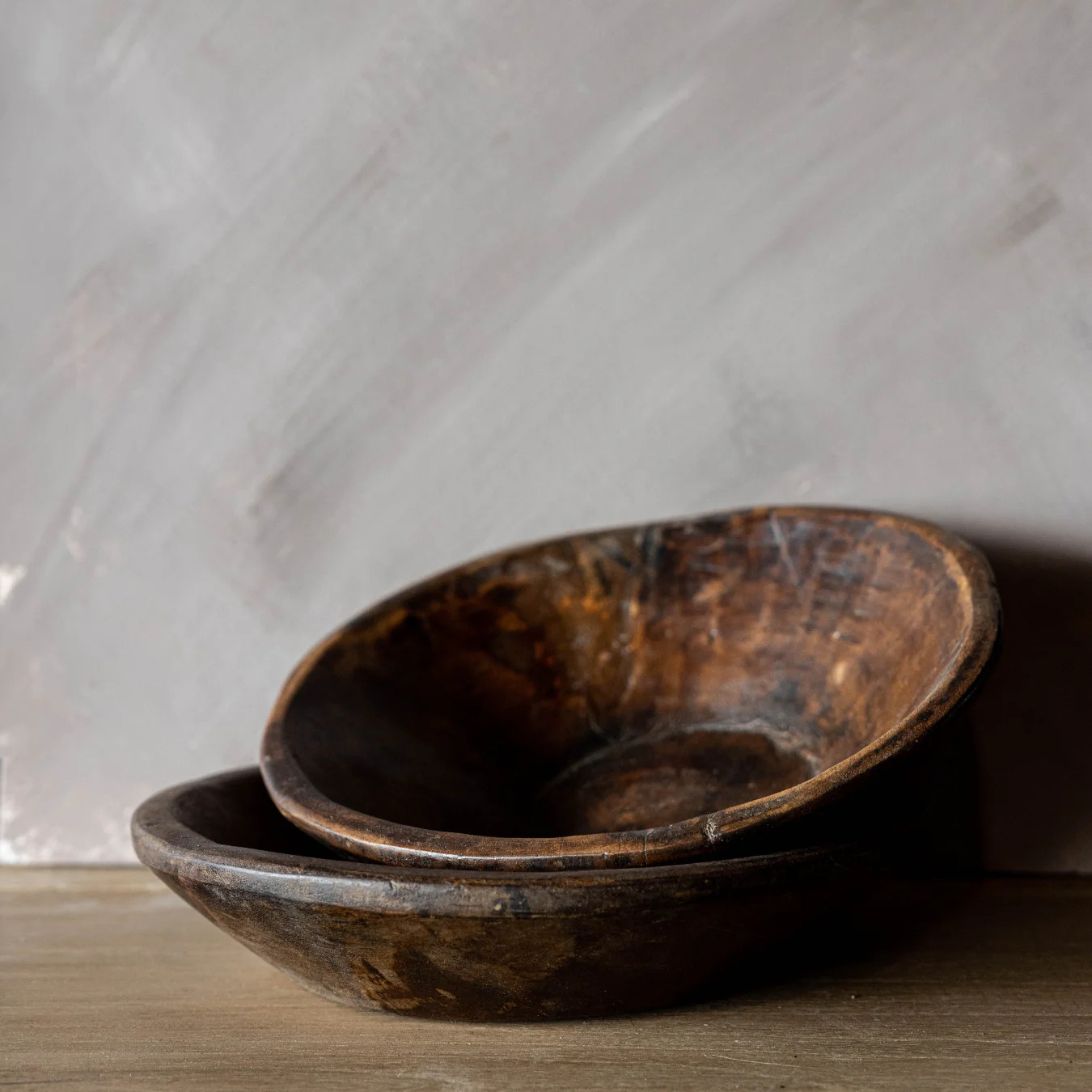 Vintage Round Wooden Bowl | By Luxe B Co | luxe bCO
