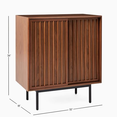 Slatted Bar Cabinet (32") | West Elm (US)