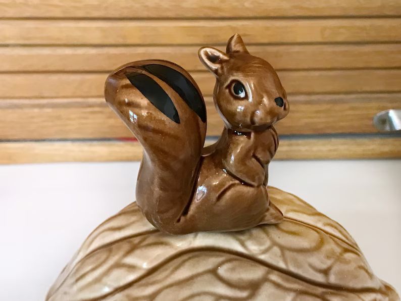 Vintage Squirrel on Nut Cookie Jar  Nut Bowl  Like New  - Etsy | Etsy (US)