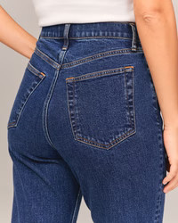 Curve Love Ultra High Rise Ankle Straight Jean | Abercrombie & Fitch (US)