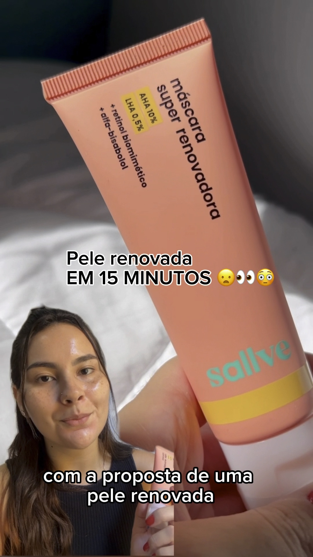 Pele renovada em 15 minutos? Com a máscara renovadora da Sallve você pode! Ação de esfoliação química, de uso descomplicado e rápido. O resultado é visível no primeiro uso e os efeitos ficam melhores após o uso 1x na semana :)

#LTKVideo #LTKbrasil