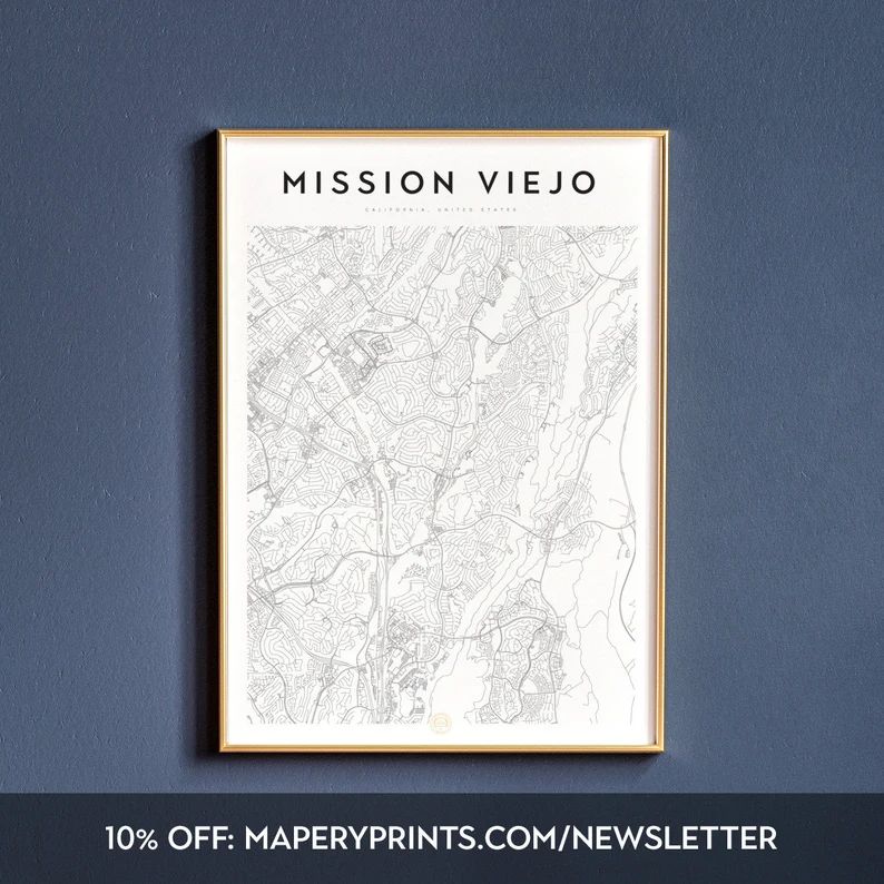 Mission Viejo, California, Mission Viejo map, Mission Viejo print, Mission Viejo wall art, Missio... | Etsy (US)
