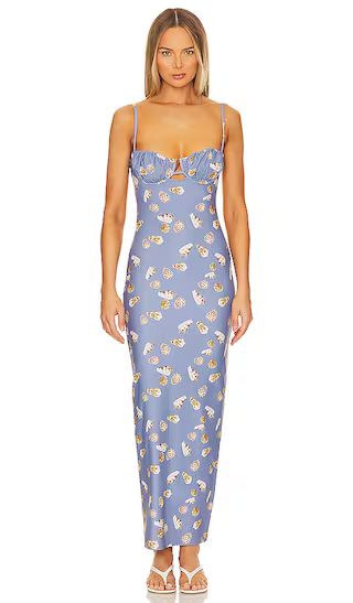 Petal Long Slip Dress in Shell | Revolve Clothing (Global)