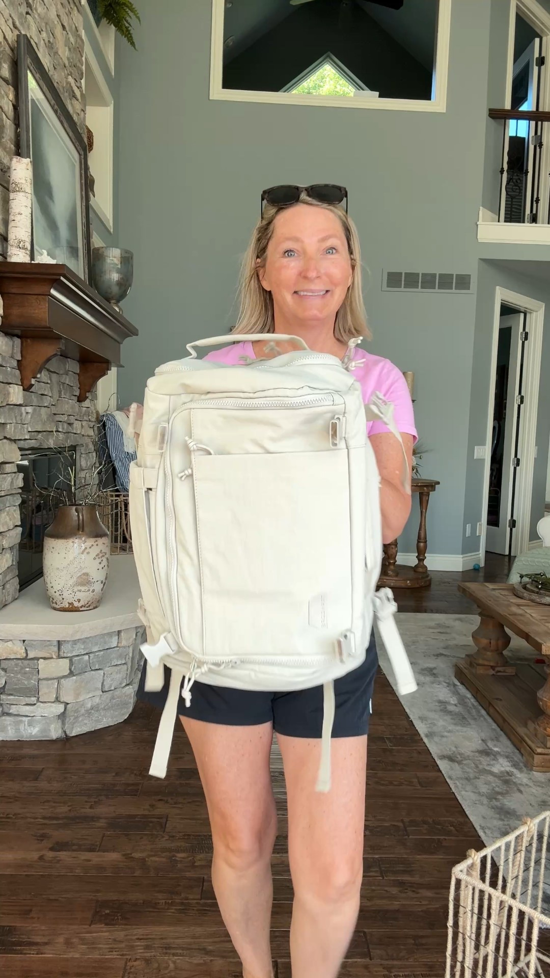 #ad. I am super impressed with how much I can fit into this travel backpack from @bagsmart_official. Using the compression cubes enabled me to pack 5 outfits, shoes and all the other essentials for my upcoming long weekend. #bagsmart also carries great carry on luggage pieces , toiletry bags and even this handy water bottle sling that is perfect for my daily walks  

#LTKTravel