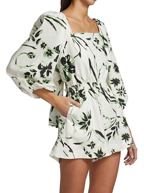 Stevie Floral Tie Back Romper | Saks Fifth Avenue