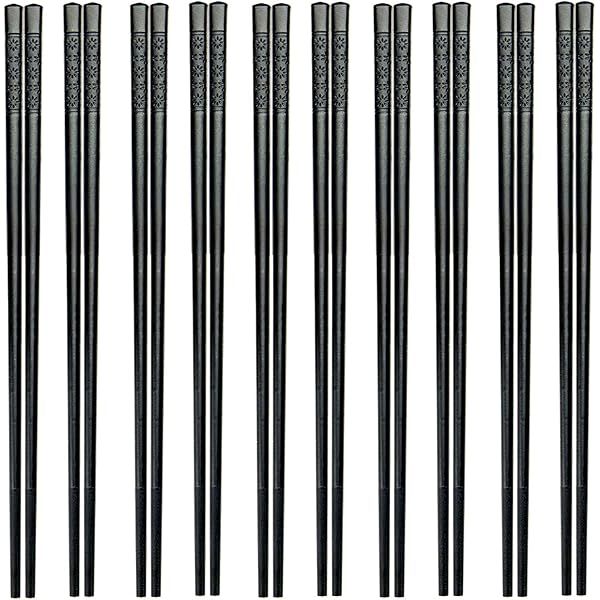 10 Pairs Fiberglass Chopsticks, Reusable Alloy Chop Sticks Non-slip Chopsticks in Minimalism Style,  | Amazon (US)