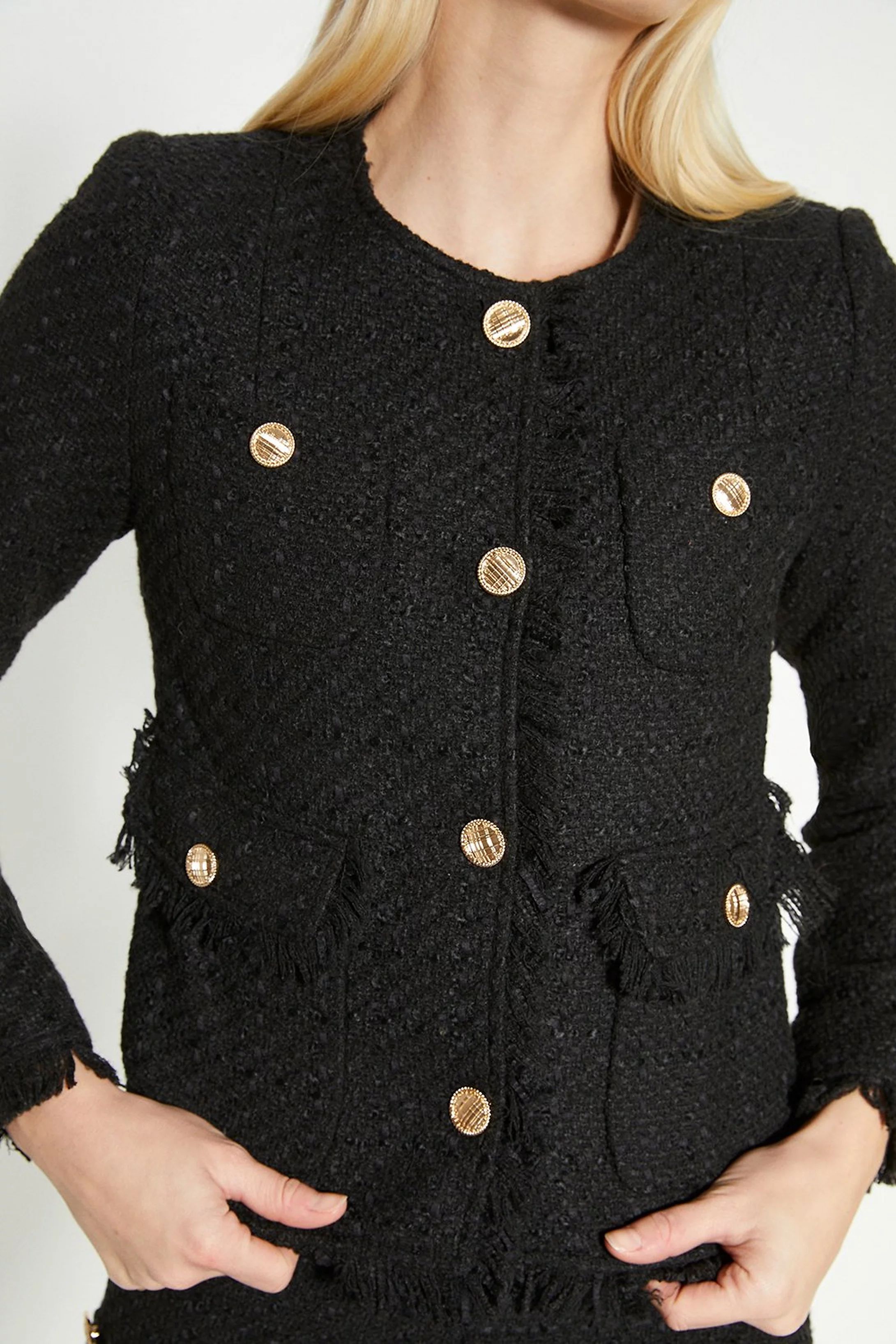 Rachel Stevens Tweed Pocket Detail Blazer | Oasis UK & IE