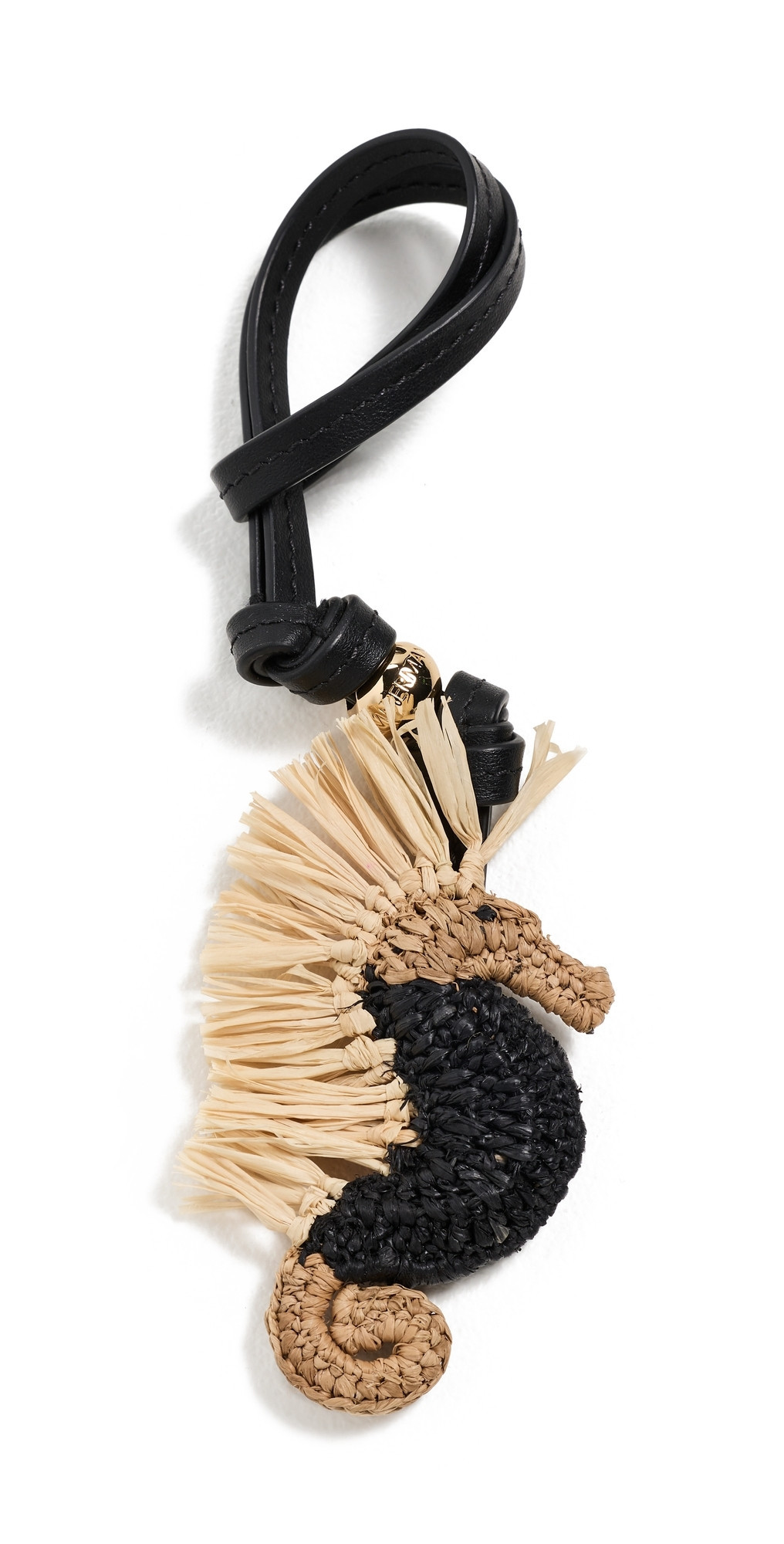Zimmermann Seahorse Raffia Bag Charm Black One Size | Shopbop