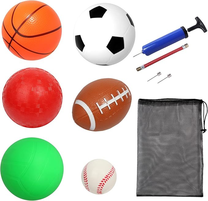 GSE Games & Sports Expert 5"/7"/8.5"/10" Inflatable Playground Ball, Kickball, Bouncy Dodge Ball,... | Amazon (US)