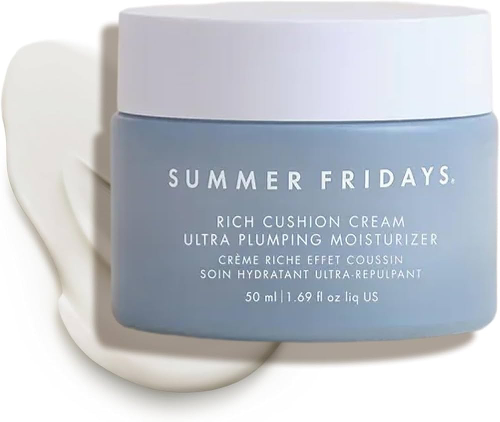 Summer Fridays Rich Cushion Face Cream - Ultra Plumping Barrier Repair Cream + Makeup Primer - In... | Amazon (US)