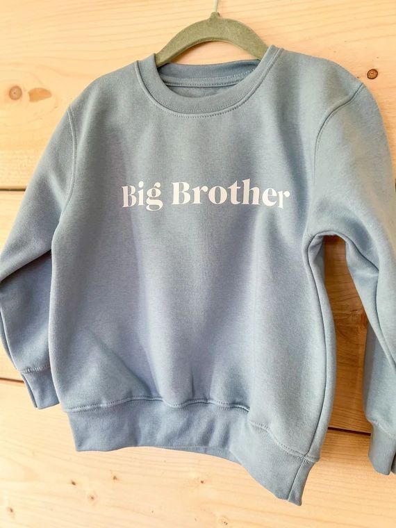 Big Brother Sweatshirt | Big Brother Announcement | Brother Announcement | Brother Jumper | Perso... | Etsy (US)