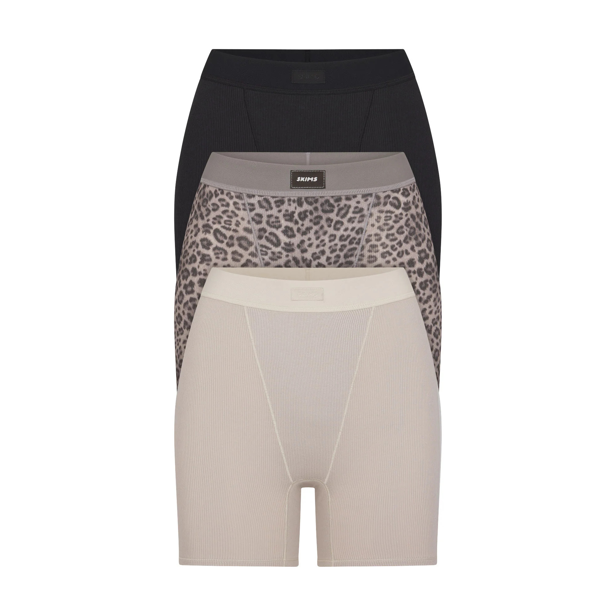 COTTON RIB BOXER 3-PACK | SNOW LEOPARD MULTI | SKIMS (US)