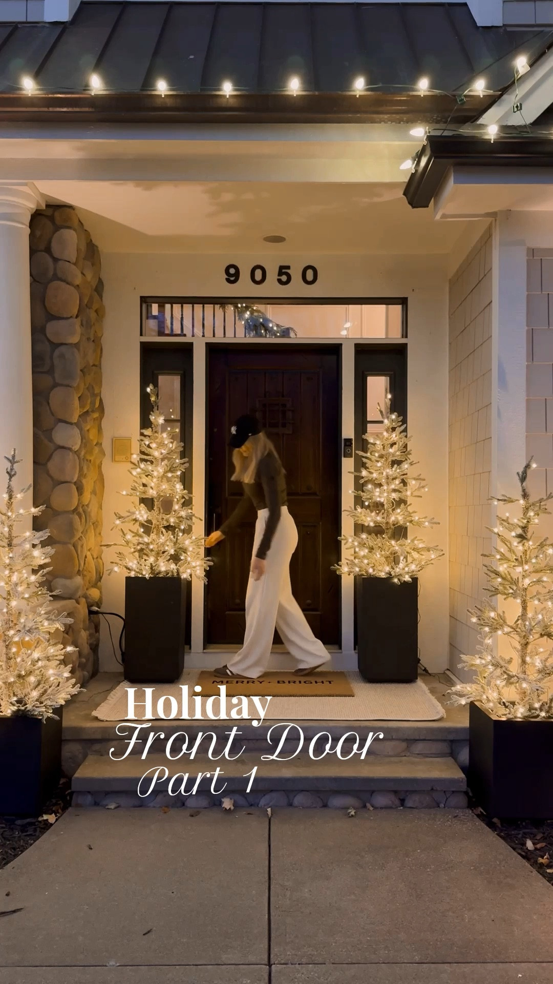 Holiday Front Door Part 1 ✨ When I found these trees @wayfair I knew they would be the perfect addition to our  Holiday front door this year. I paired them with my favorite planters and a cute layered rug combo. Come back for Part 2 to see the garland! 

#wayfair #wayfairpartner #ad

#LTKSeasonal #LTKHome #LTKHoliday