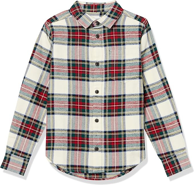 Amazon Essentials Boys and Toddlers' Flannel Button Down Shirt | Amazon (US)
