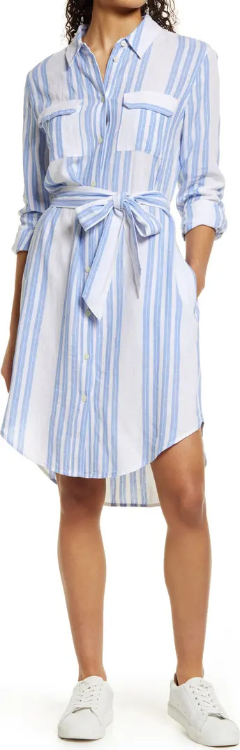 Caslon® Linen Blend Shirtdress | Nordstrom | Nordstrom