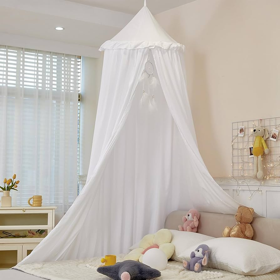 dix-rainbow Princess Decor Canopy for Kids Bed, Soft and Durable Bed Canopy for Girls Room Tent C... | Amazon (US)