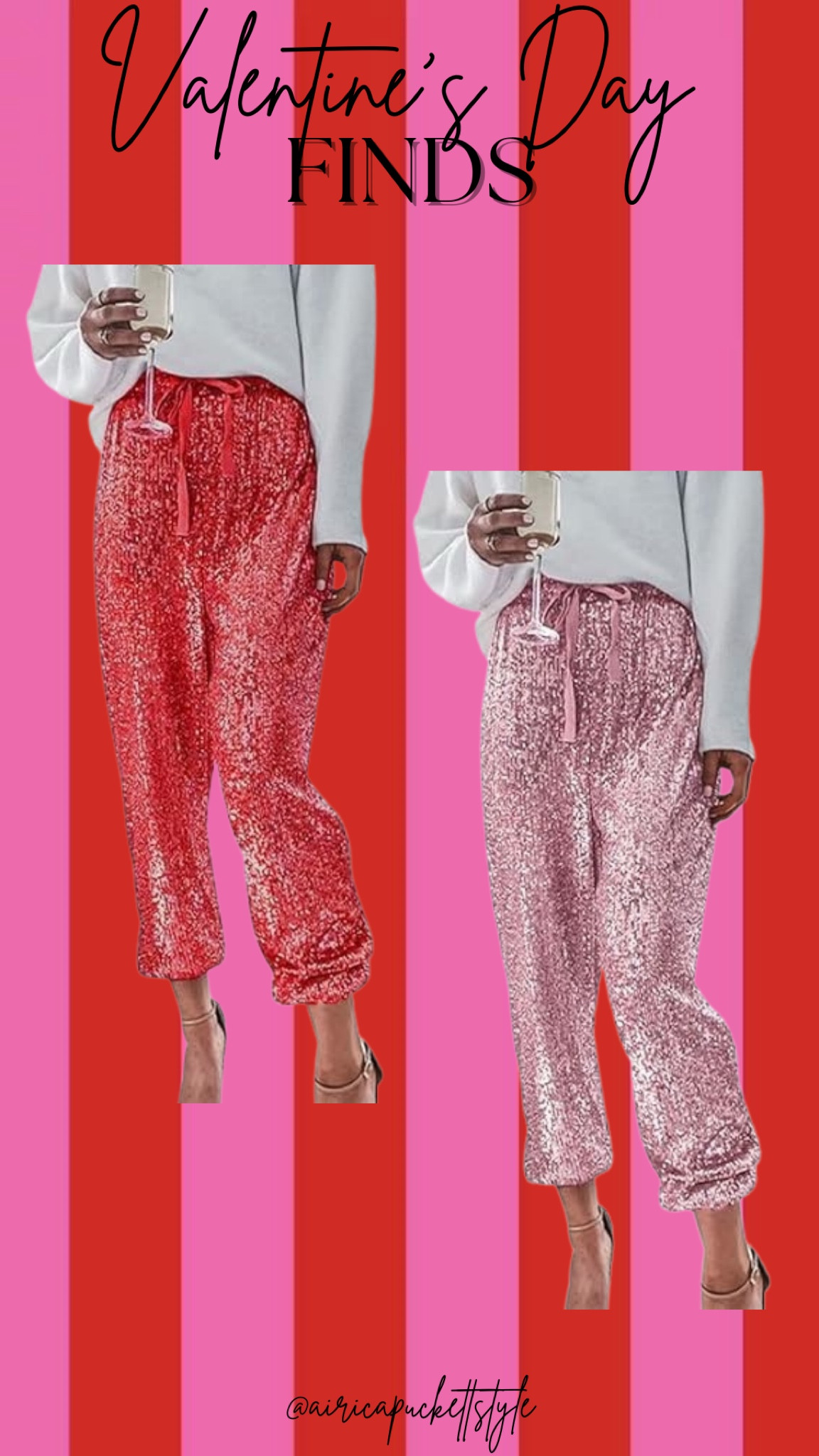 Sequin jogger pants | Amazon finds | Valentine’s date night outfit ideas 

#LTKSeasonal #LTKStyleTip #LTKFindsUnder50