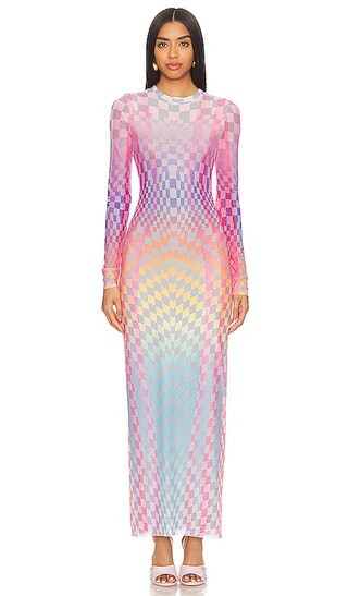 Didi Dress in Grid Ombre | Revolve Clothing (Global)