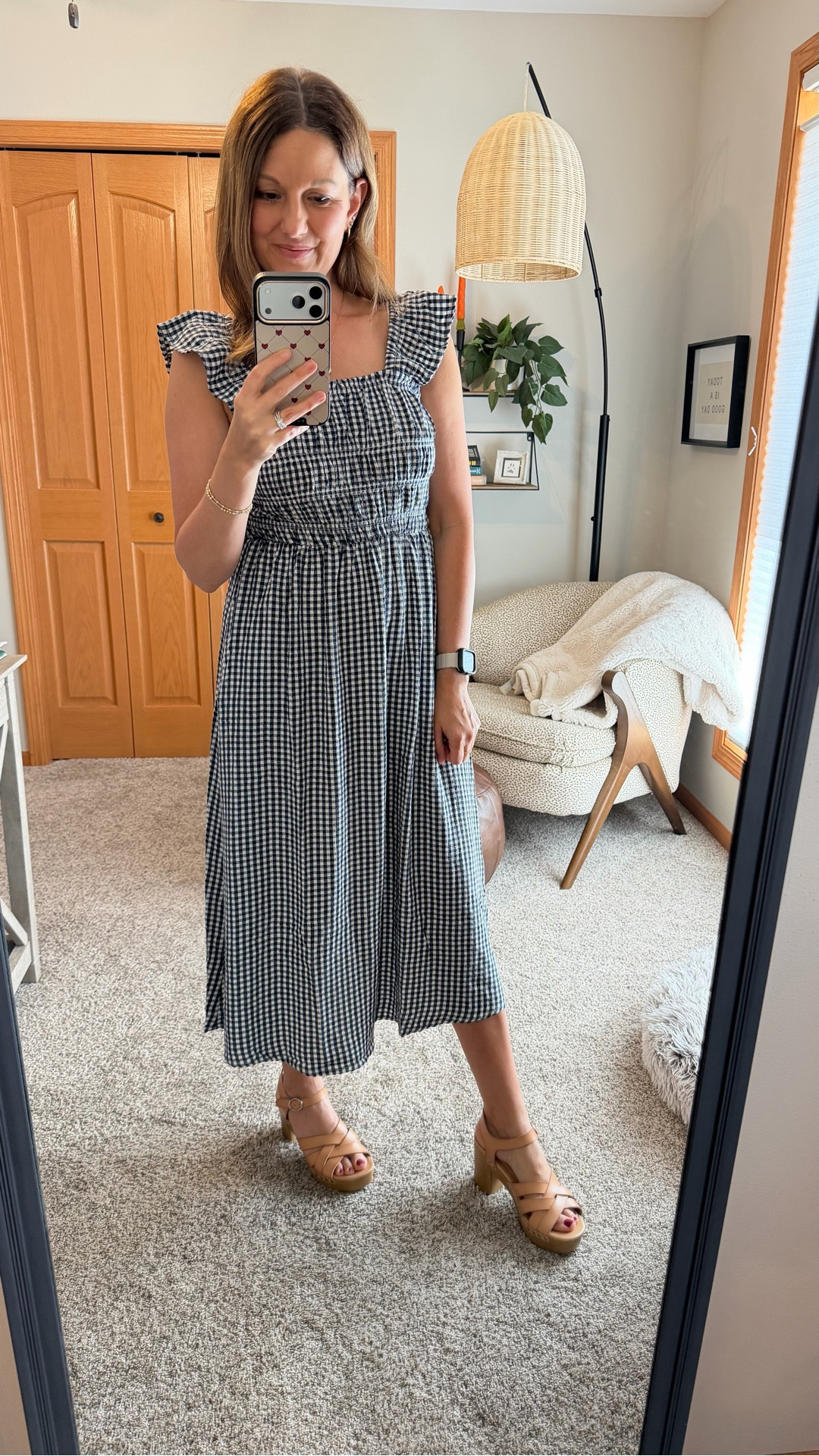 Gingham is in! This dress is easy to dress up or down! 

Fit Tips 
Dress (tts, in XS) 
Shoes (similar, tts) 

Maurices | Summer Dresses

#LTKOver40 #LTKSaleAlert