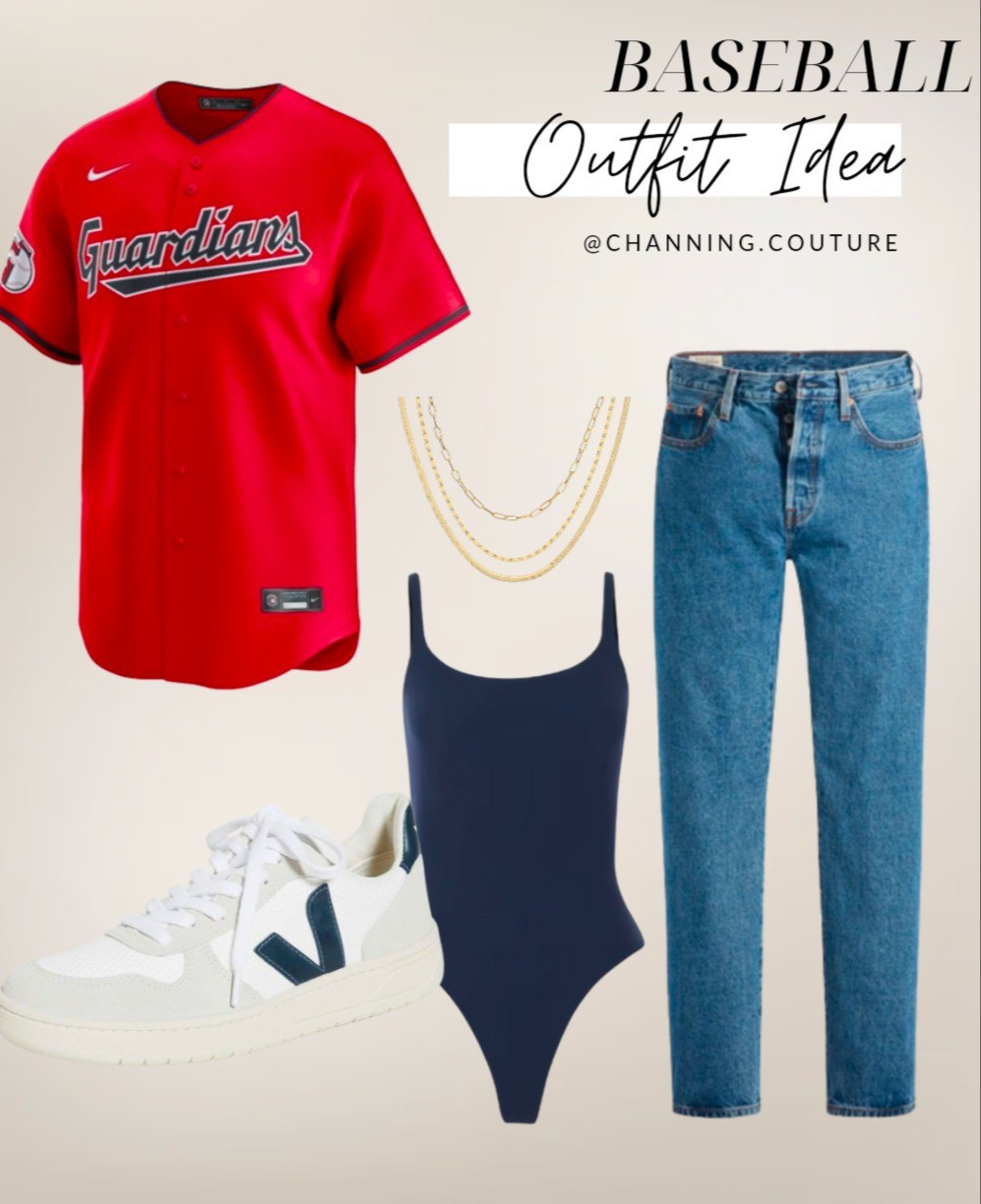 Summer baseball game outfit inspiration#clevelandguardians #baseballootd #mlboutfit 

#LTKMidsize