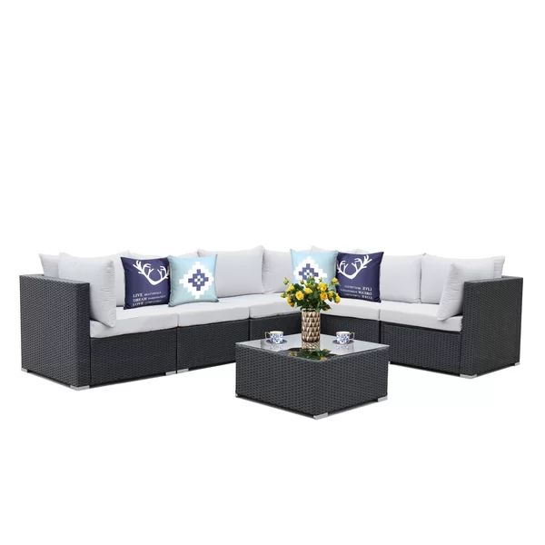 Roumfort Complete 7 Piece Sectional Seating Group with Cushions | Wayfair North America