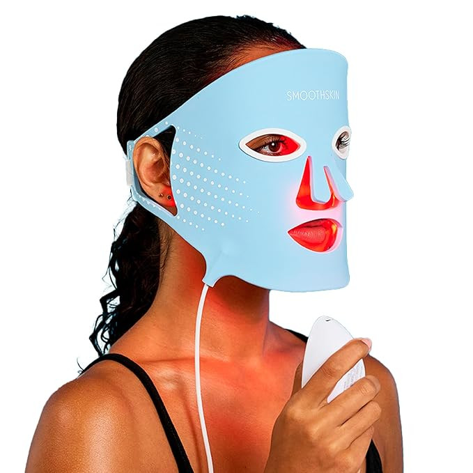 SmoothSkin LED Red Light Therapy for Face with 15 Hydrogel Masks, Infrared Mask for Smoother, Fir... | Amazon (US)
