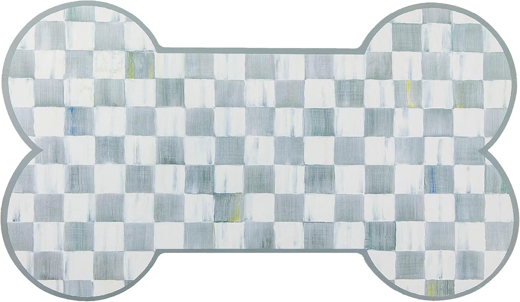 MACKENZIE-CHILDS Pup Placemat, Gray-and-White Sterling Check | Amazon (US)