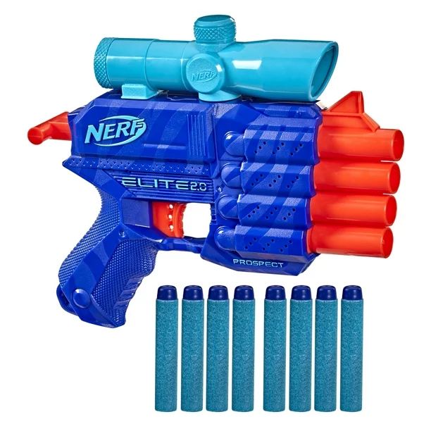 Nerf Elite 2.0 Prospect QS-4 Blaster, Wild Edition Color Design, 8 Nerf Elite Darts - Walmart.com | Walmart (US)