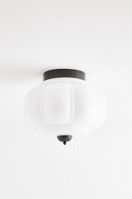 The Eloise Scallop Milk Glass Flush Mount Ceiling Light | Anthropologie (US)