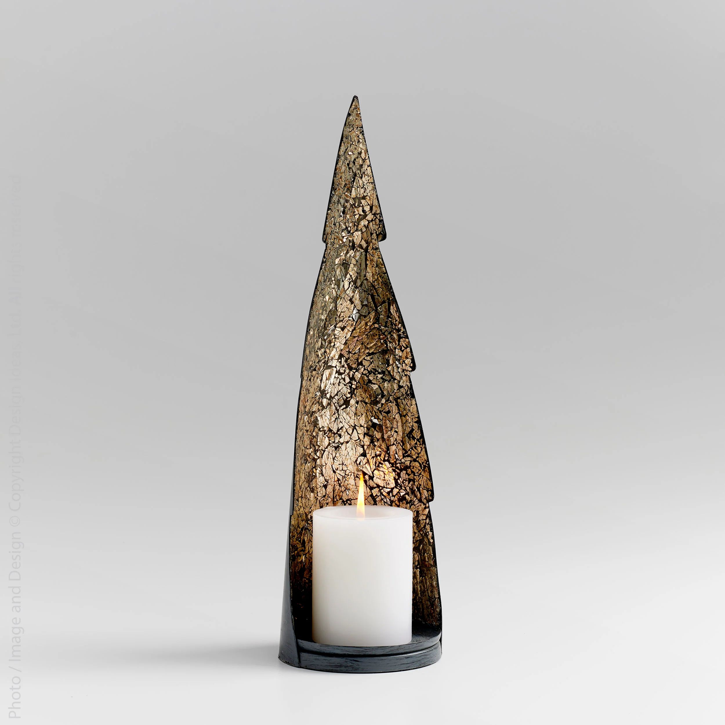 Infina™ Iron Candle Holder (pillar) - hand forged | Texxture Home