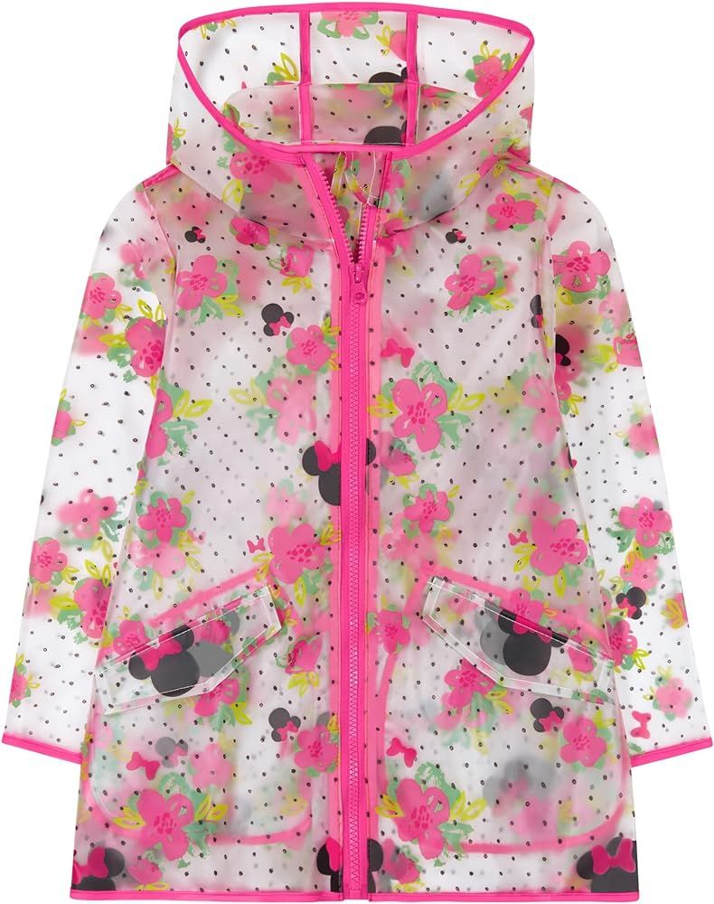 Disney Girls Coat Minnie Mouse Or Princess Toddler Raincoat for Kids 2-7 Years-Rain Poncho Clear ... | Amazon (US)