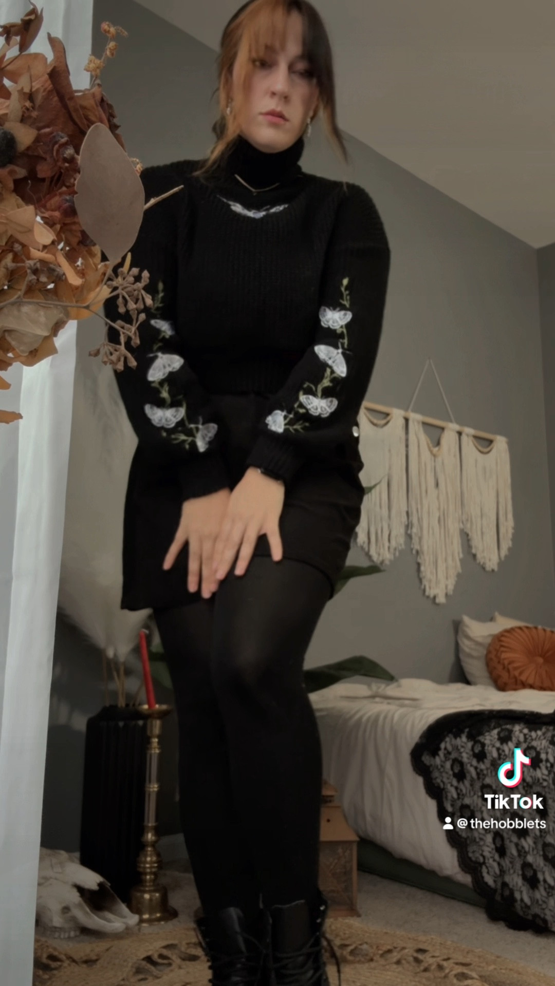 #ootd thanksgiving edition, especially if you’re not looking forward to it, want to scare your cousins and still look cute. Also I’m representing my new love for moths. 

Just call me moth mommy. 

#moths #temufinds #sweaterstyle #altfashion #grungeaesthetic #grungefashion #rockerchick 

#LTKMidsize #LTKStyleTip