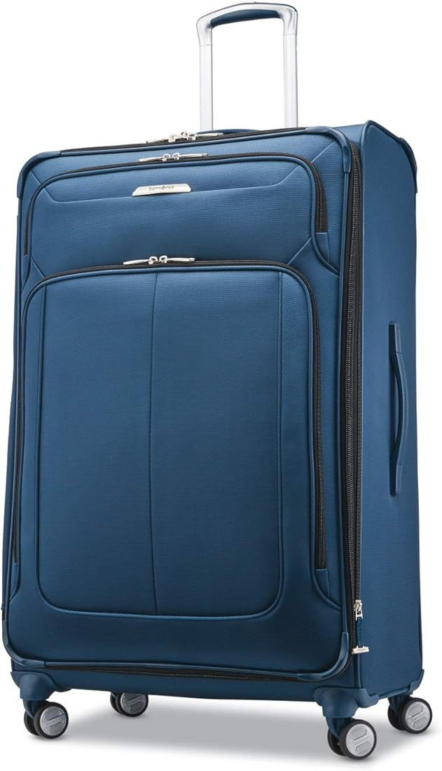Samsonite Solyte DLX Softside Expandable Luggage with Spinner Wheels, Mediterranean Blue, Checked... | Amazon (US)