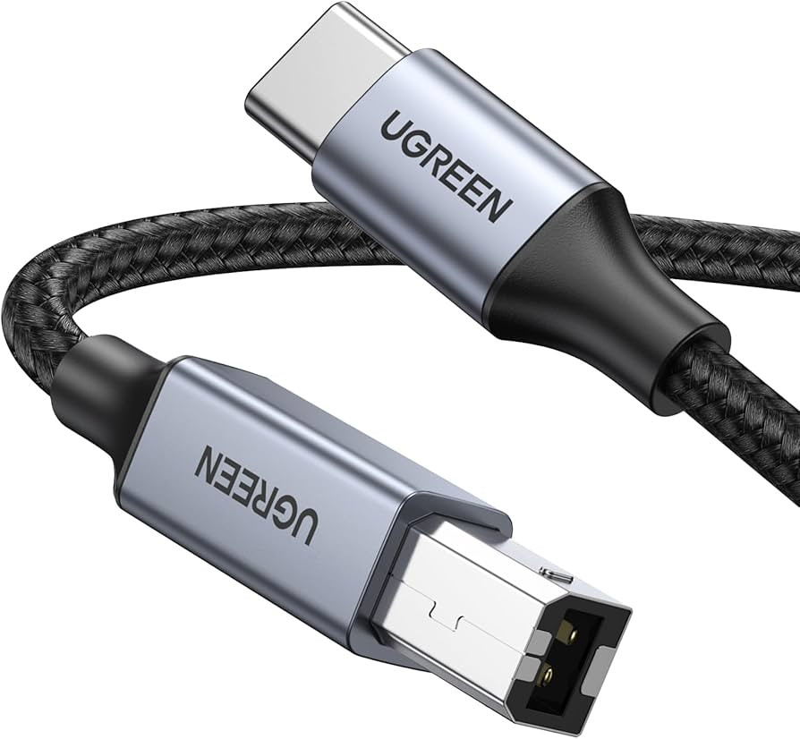 UGREEN USB B to USB C 3 FT Printer Cable, Nylon USB B to C Cord for MacBook Pro/Air, MIDI Cable C... | Amazon (US)