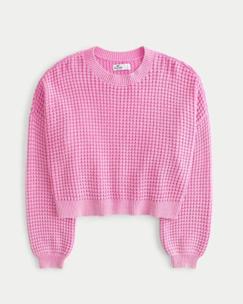 Easy Waffle Crew Sweater | Hollister (US)