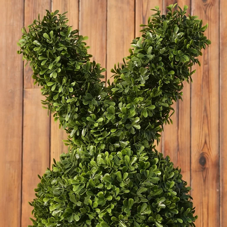DR.Planzen 2 Pack 36'' Artificial Boxwood Easter Bunny Topiary, Green Spring Outdoor Indoor Decor | Walmart (US)