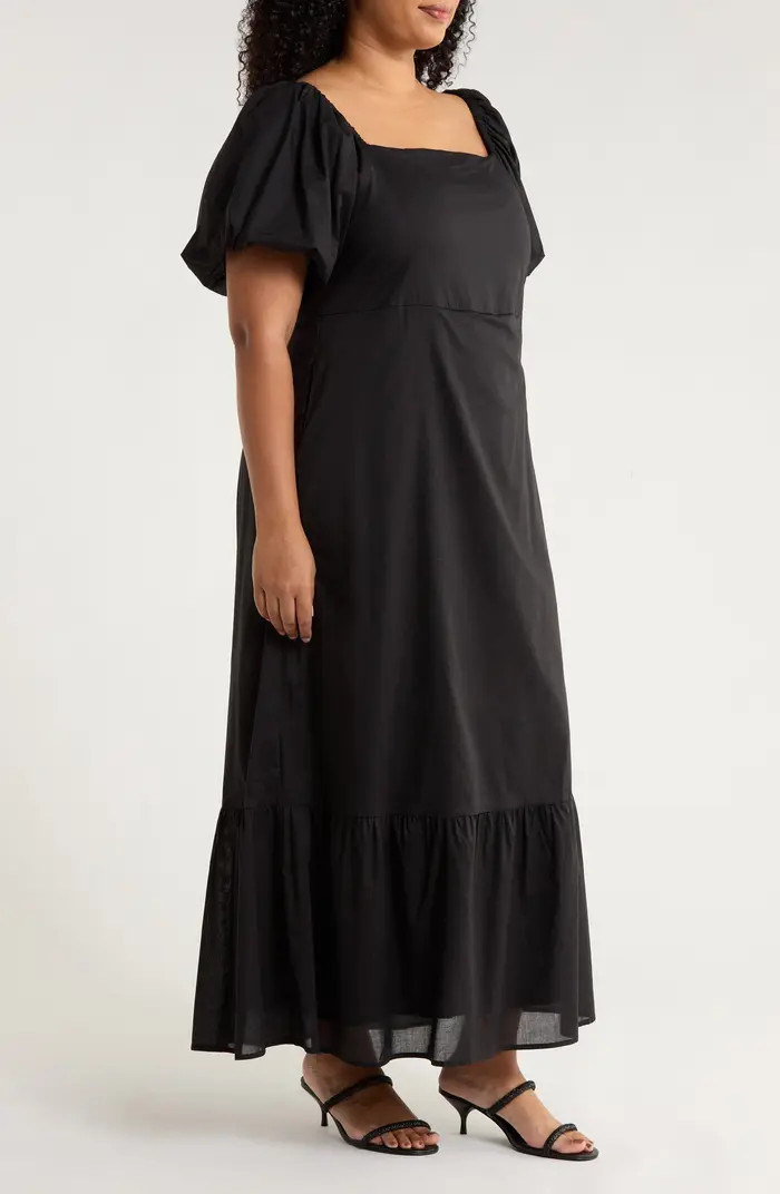 Coraly Xena Puff Sleeve Cotton Maxi Dress | Nordstrom